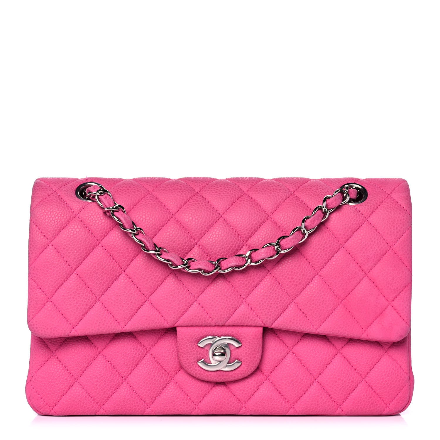 Chanel Iridescent Caviar Quilted Medium Double Flap Pink 1 of 11
