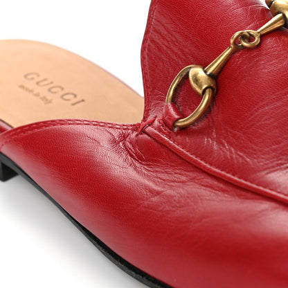 Gucci Malaga Kid Womens Princetown Slippers 34.5 Hibiscus Red 9 of 12
