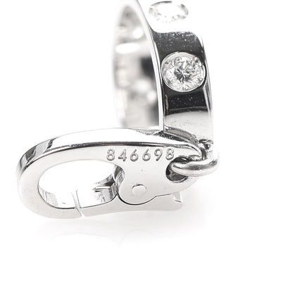 Cartier 18K White Gold Diamond LOVE Ring Charm 4 of 4