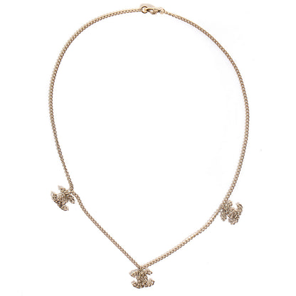 Chanel CC Chain Short Necklace Gold 3 of 5