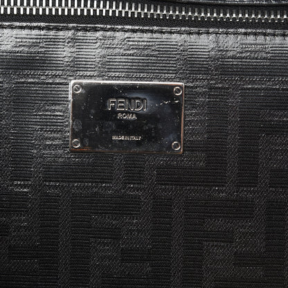 Fendi Cuoio Romano Glazed Fabric FF 1974 Peekaboo X-Lite Fit Asfalto Mou Black 6 of 8