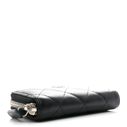 Chanel Lambskin Quilted Zip Coin Purse Black 4 of 7