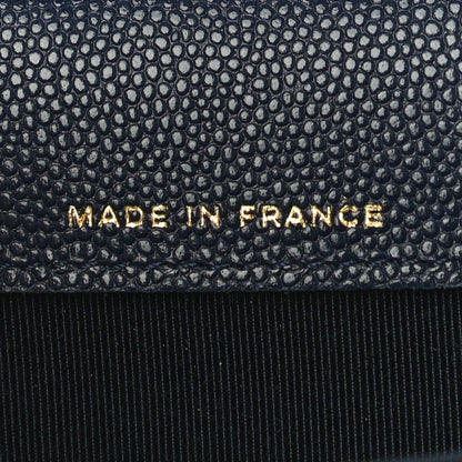 Chanel Caviar Quilted Flap Card Holder Wallet Navy Blue 8 of 12