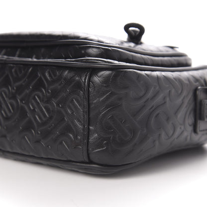 Burberry Calfskin Embossed Monogram Small Camera Bag Black 8 of 9