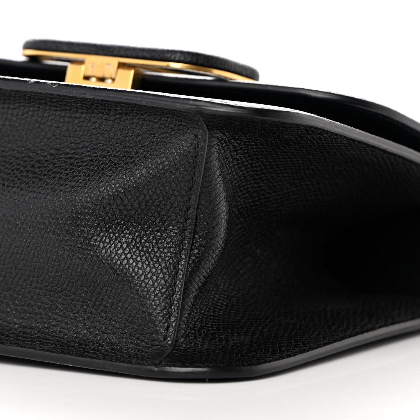 Grainy Calfskin Small VSling Shoulder Bag Black