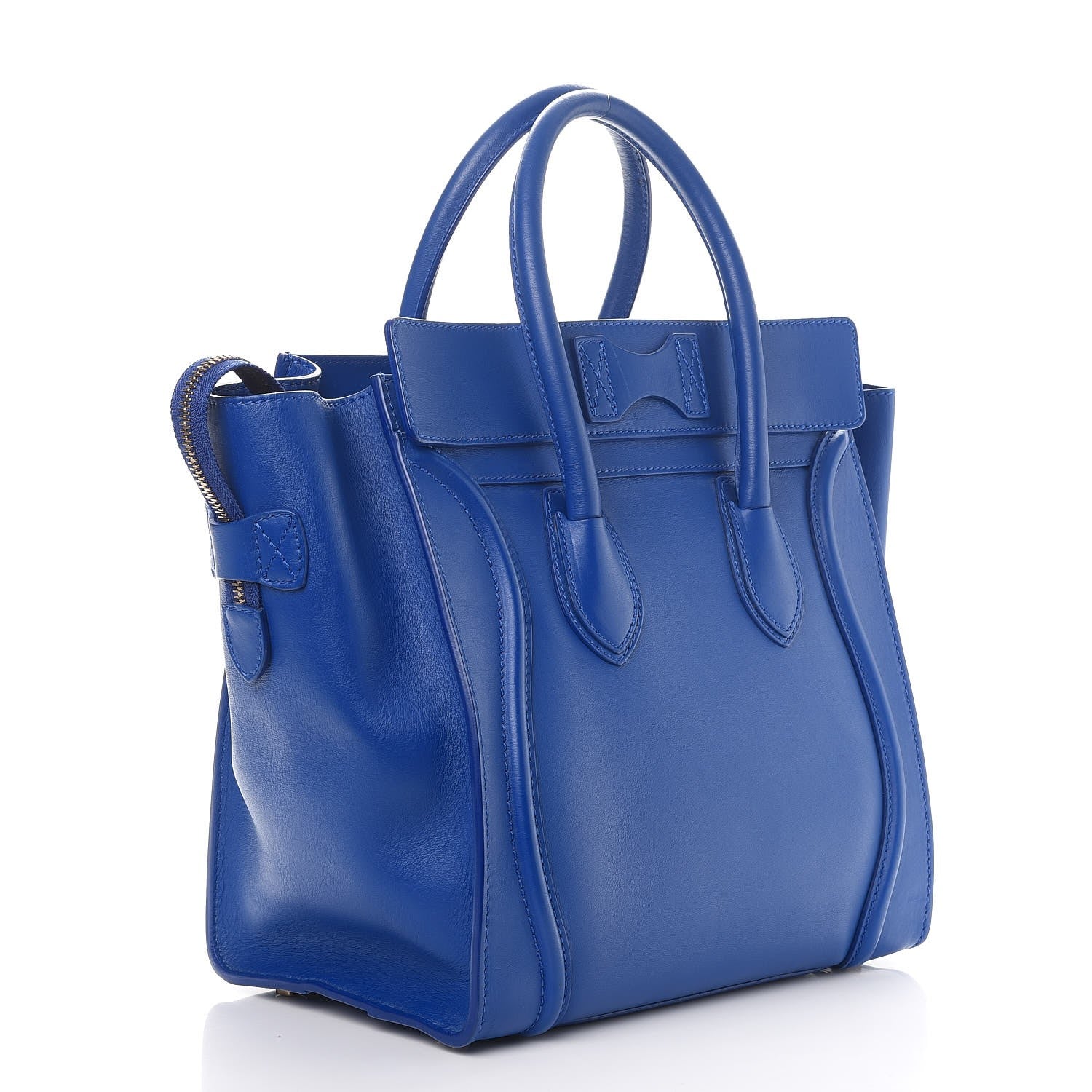 Celine Smooth Calfskin Mini Luggage Royal Blue 3 of 7