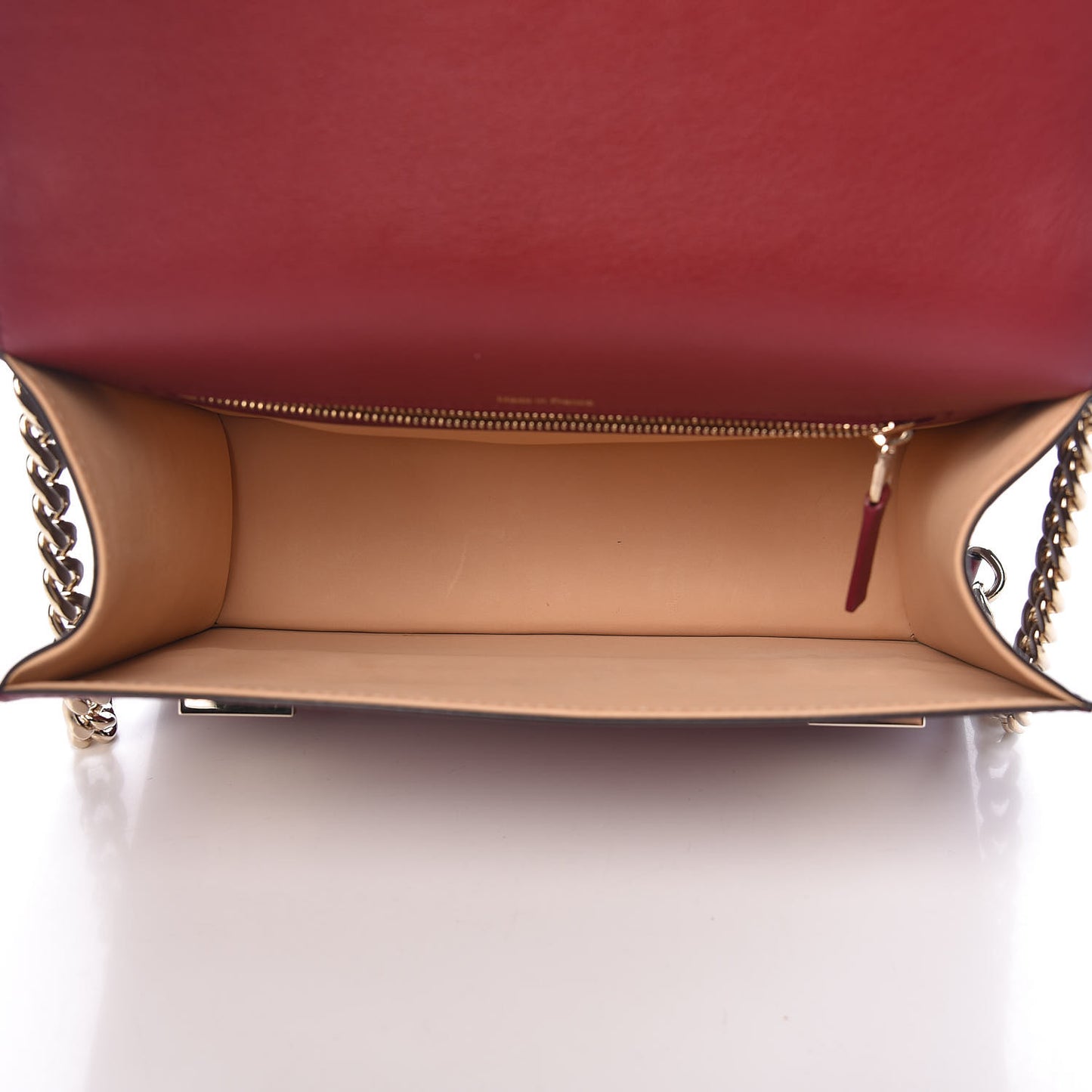 Calfskin Madame Chaine Bag Burgundy