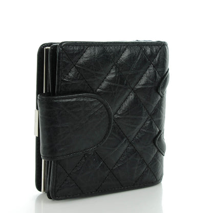 Chanel Calfskin Quilted Cambon Bi-Fold Wallet Black 3 of 8