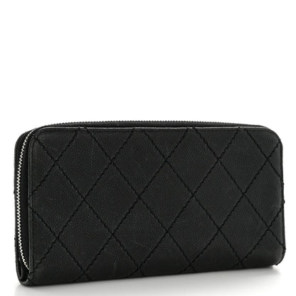 Chanel Caviar Quilted Stitched Outdoor Ligne Wallet Black 3 of 12