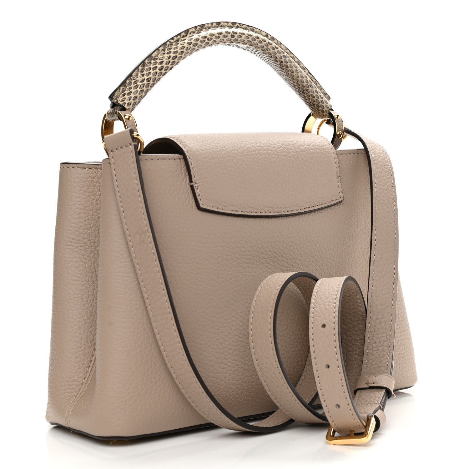 Louis Vuitton Taurillon Ayers Capucines BB Galet 3 of 9