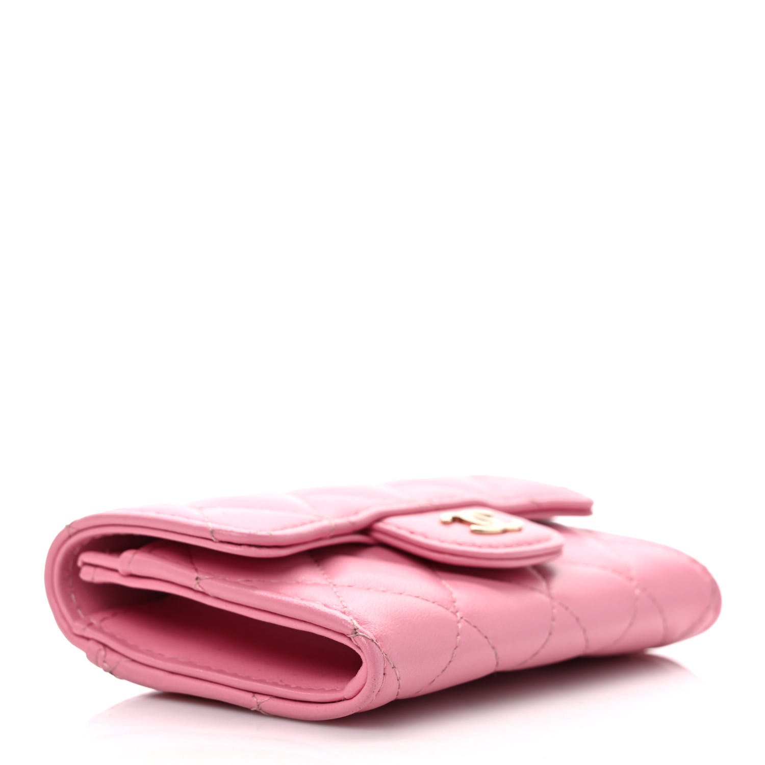Chanel Lambskin Quilted Flap Card Holder Wallet Pink 4 of 11