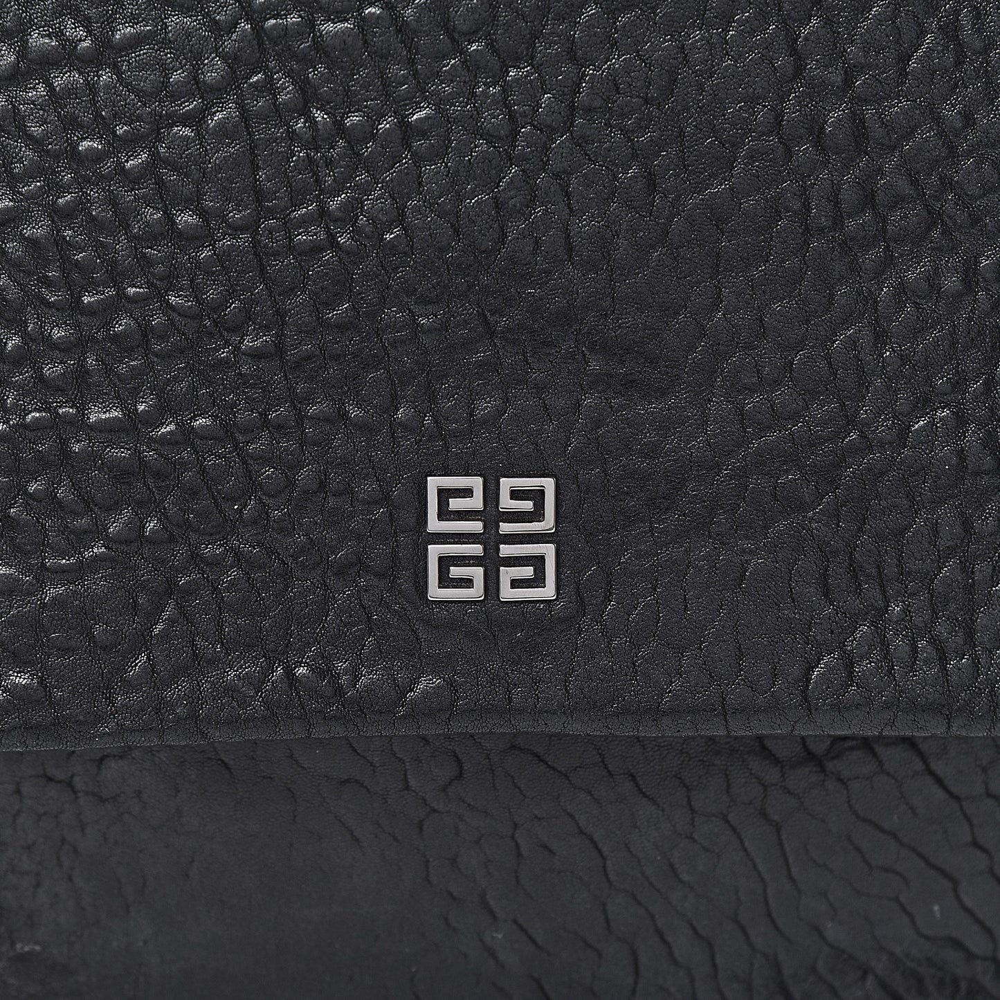 Pebbled Lambskin Shoulder Bag Black