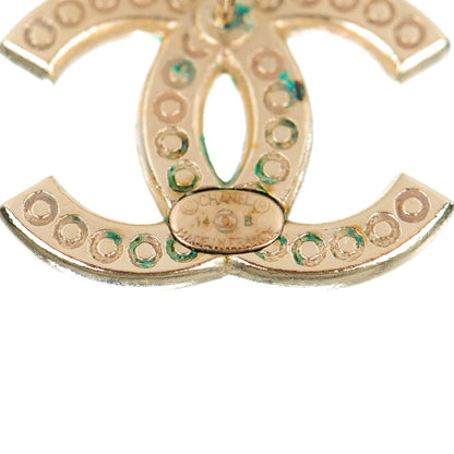Chanel Crystal CC Earrings Gold 4 of 5