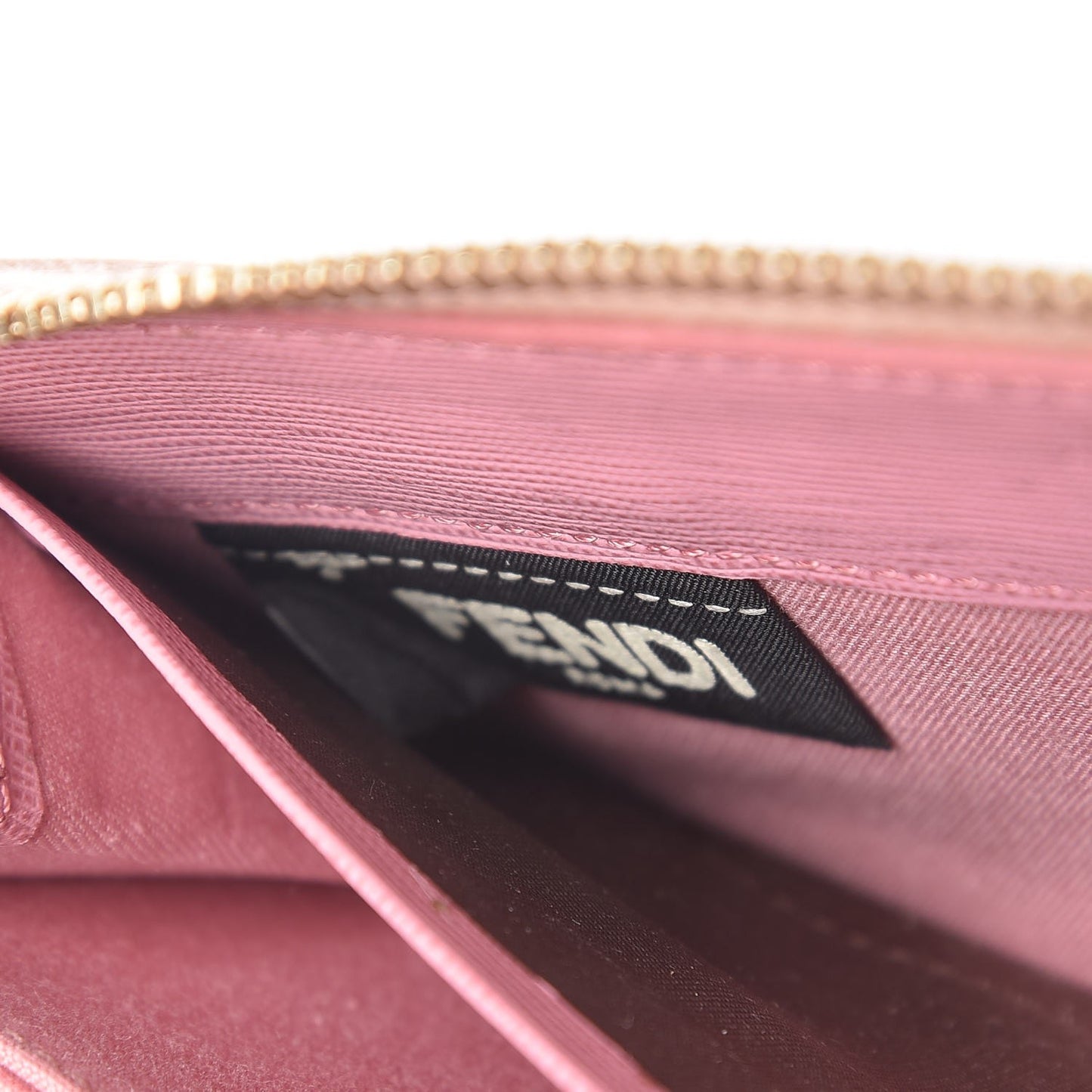 Vitello Elite QuTweet Studded Zip Around Wallet Pink