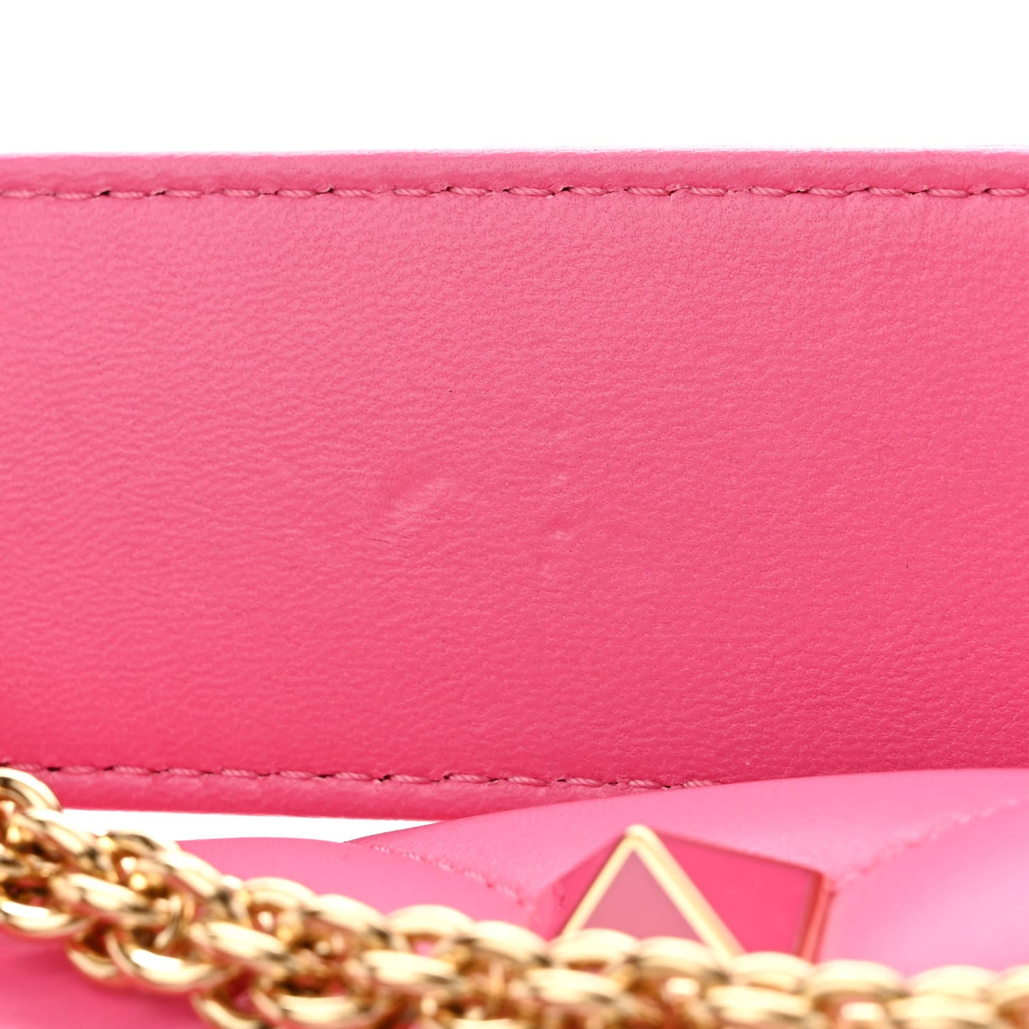 Nappa Enamel Large Roman Stud Shoulder Bag Feminine Pink