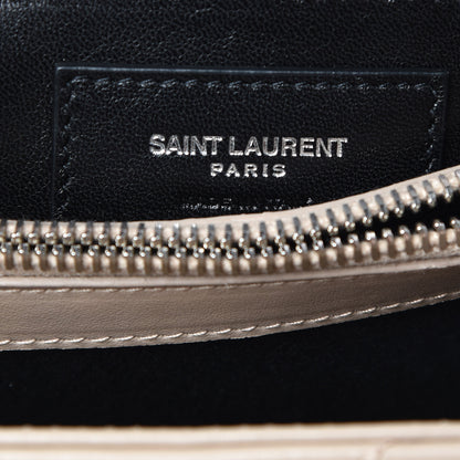 Saint Laurent Calfskin Y Quilted Monogram Small Loulou Chain Satchel Dark Beige 7 of 11