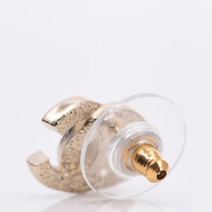 Chanel Crystal Mini CC Earrings Light Gold 5 of 5