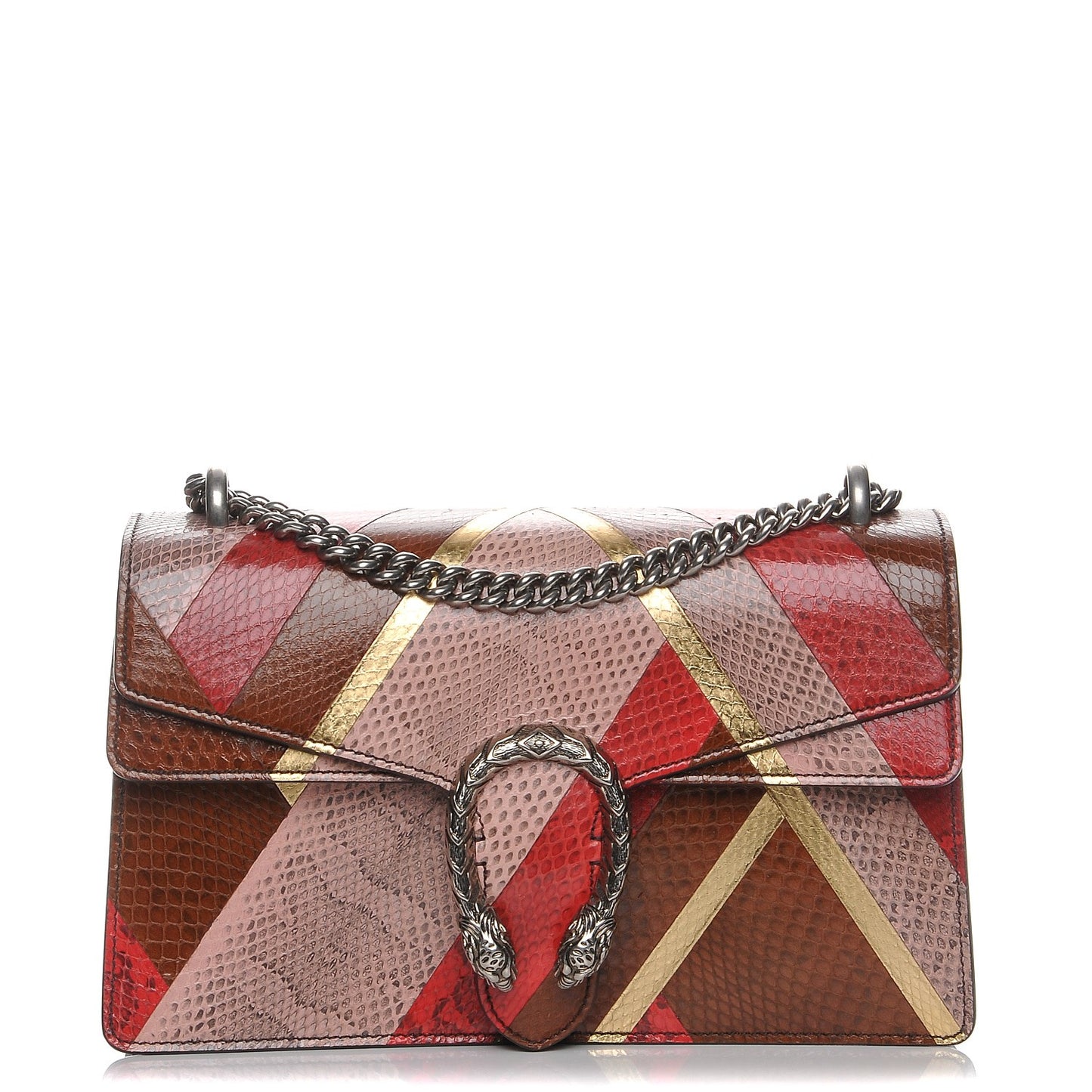 Ayers Snakeskin Chevron Small Dionysus Shoulder Bag Pink