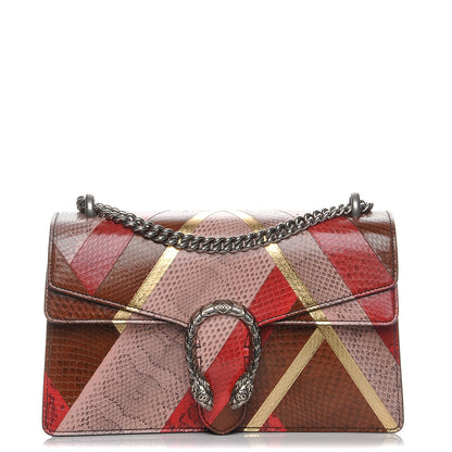 Gucci Ayers Snakeskin Chevron Small Dionysus Shoulder Bag Pink 1 of 9