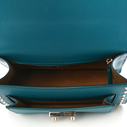 MCM Calfskin Studded Small Patricia Crossbody Bag Deep Lagoon 5 of 11