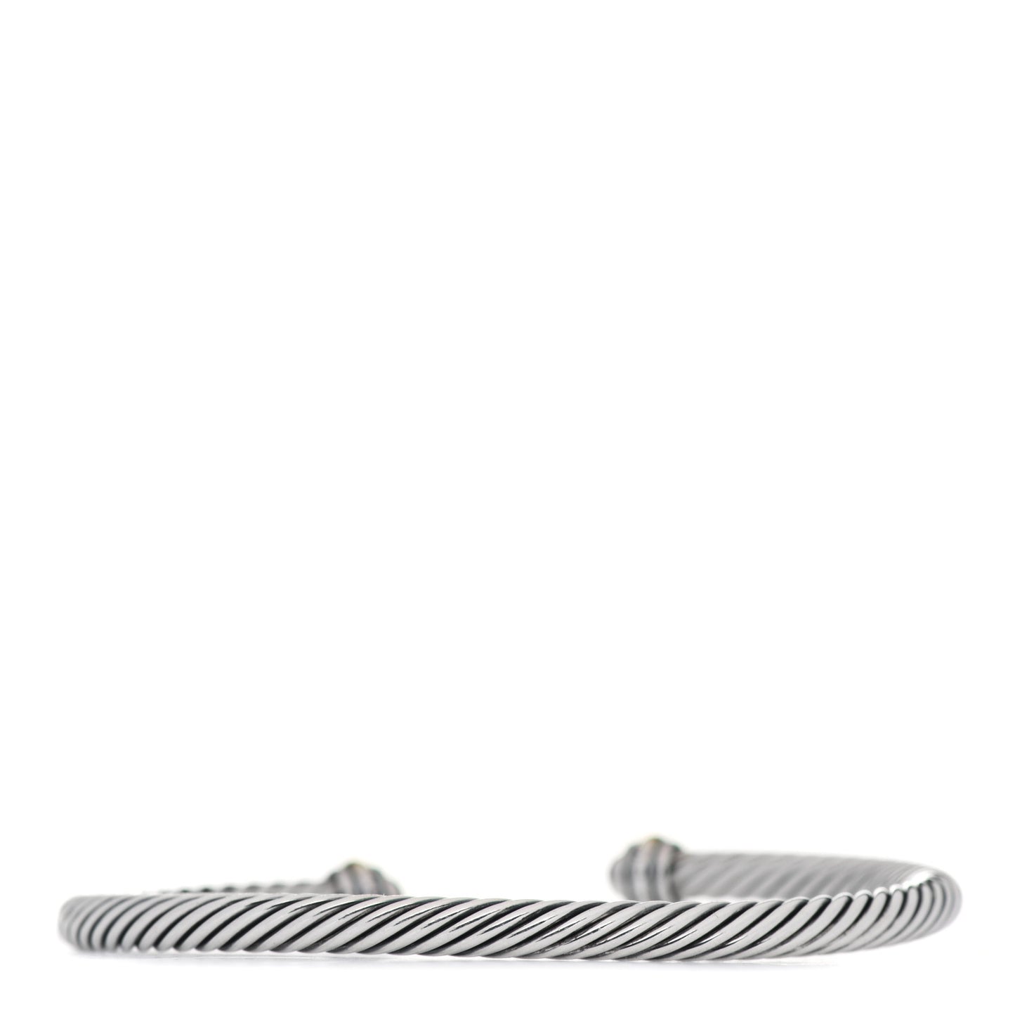 Sterling Silver 18K Yellow Gold 4mm Cable Classics Bracelet