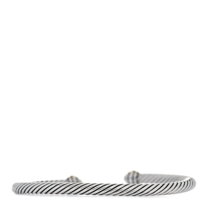 David Yurman Sterling Silver 18K Yellow Gold 4mm Cable Classics Bracelet 3 of 5