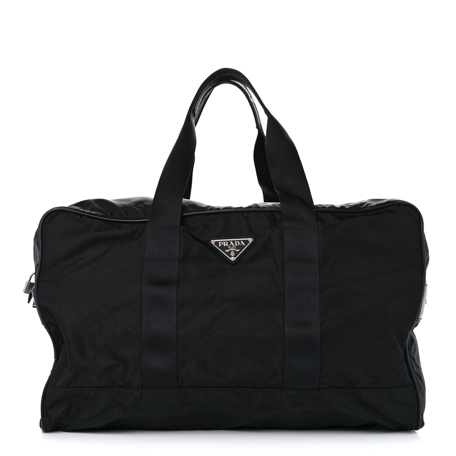 Prada Tessuto Nylon Saffiano Viaggio Duffle Black 1 of 15