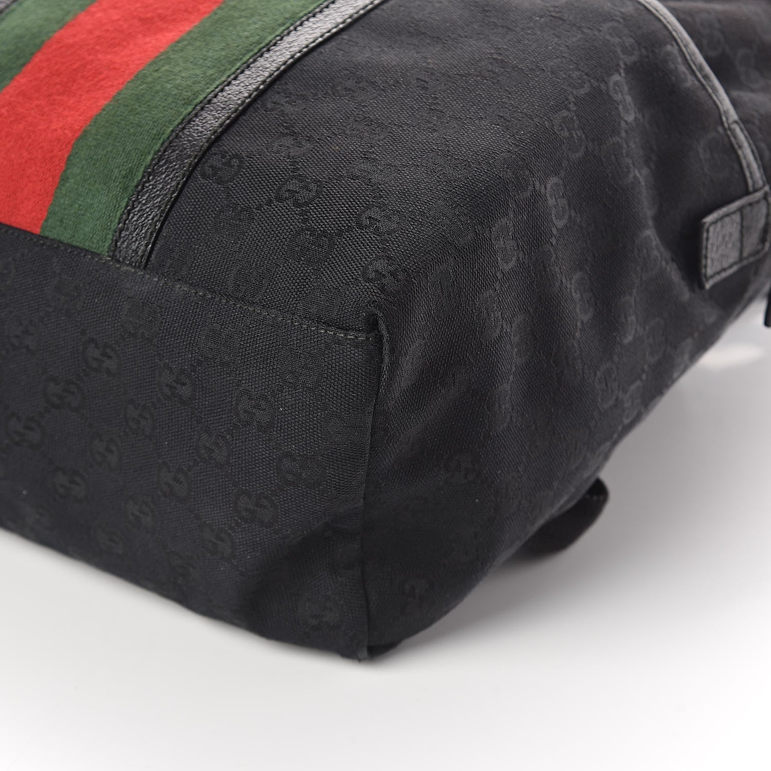 Gucci GG Monogram Web Medium Classic Backpack Black 9 of 9