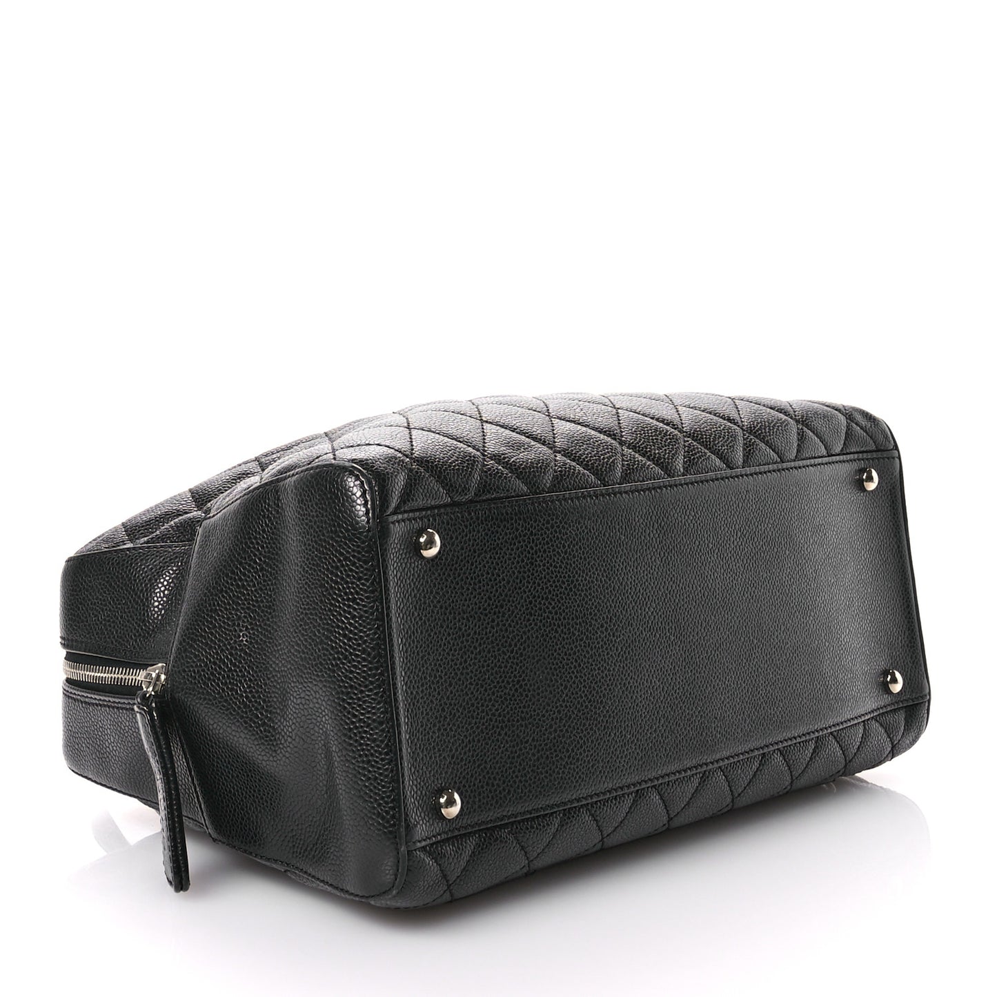 Caviar Quilted Bowler Black