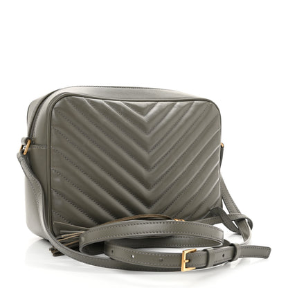 Saint Laurent Calfskin Matelasse Monogram Lou Camera Bag Storm 3 of 9