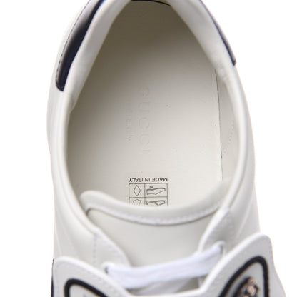 Gucci Calfskin Sequins Web Cat Womens Ace Sneakers 40 White 10 of 11