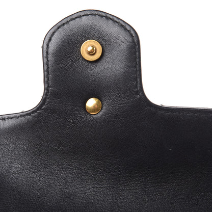 Gucci Calfskin Matelasse Super Mini GG Marmont Shoulder Bag Black 12 of 13