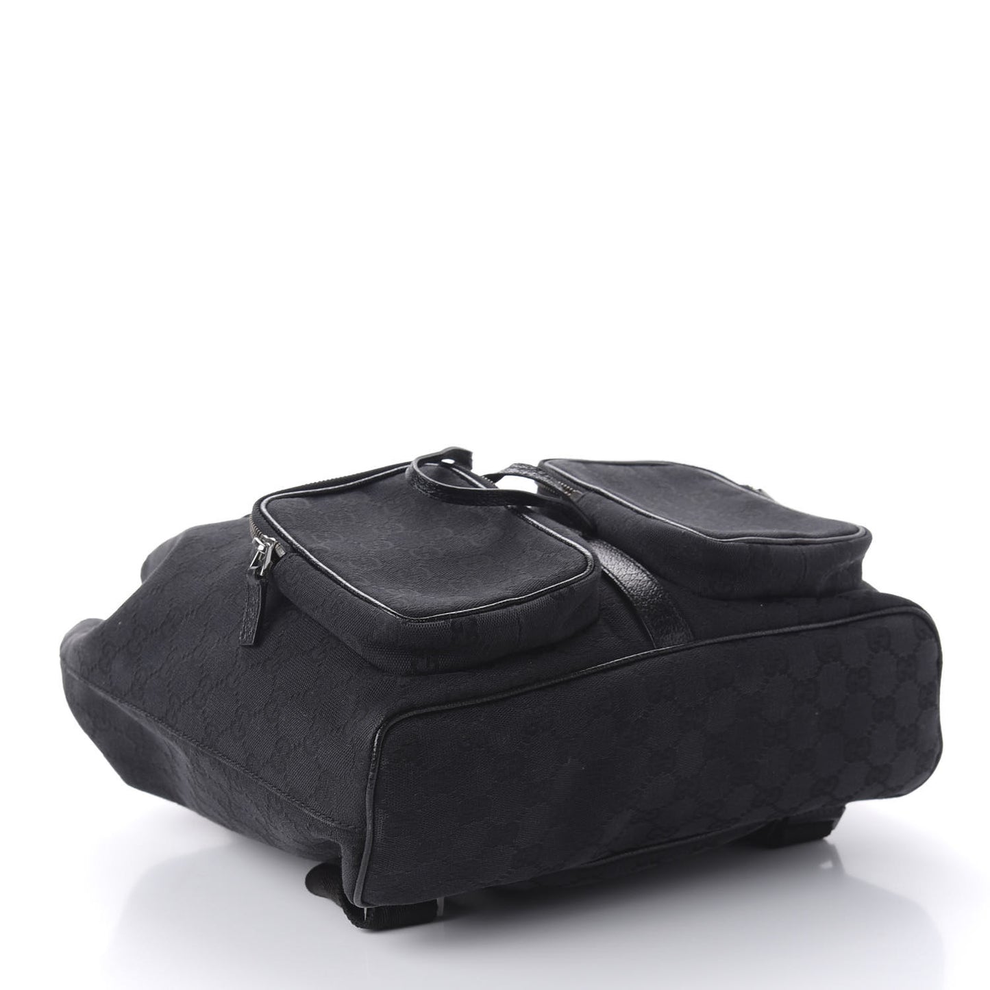 GG Monogram Single Buckle Backpack Black