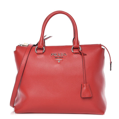 Prada Vitello Phenix Tote Rosso 1 of 11
