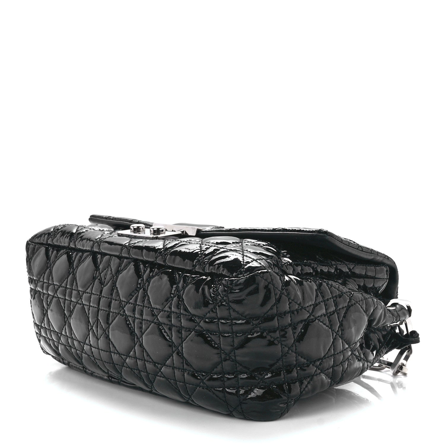 Christian Dior Patent Cannage New Lock Flap Black 10 of 12