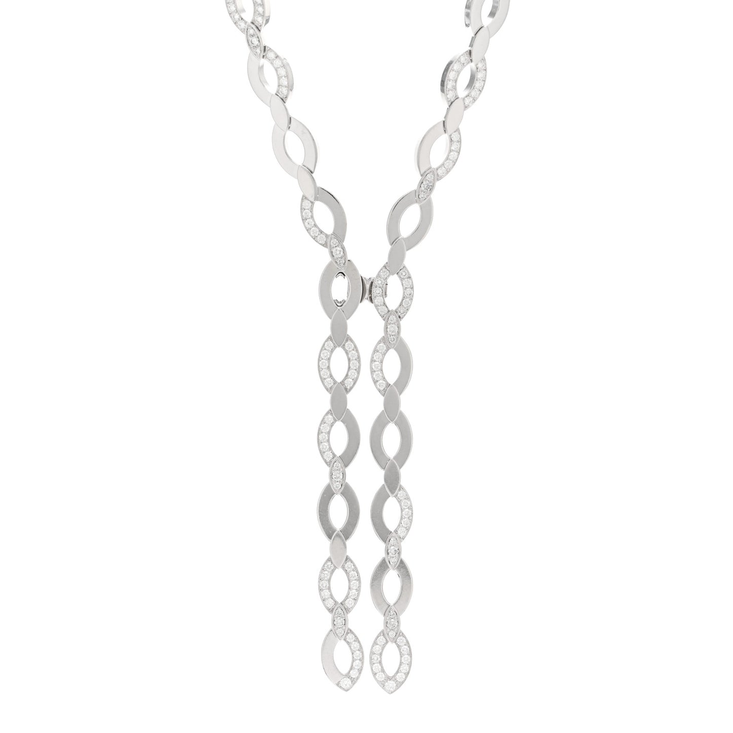 18K White Gold Diamond Diadea Lariat Necklace