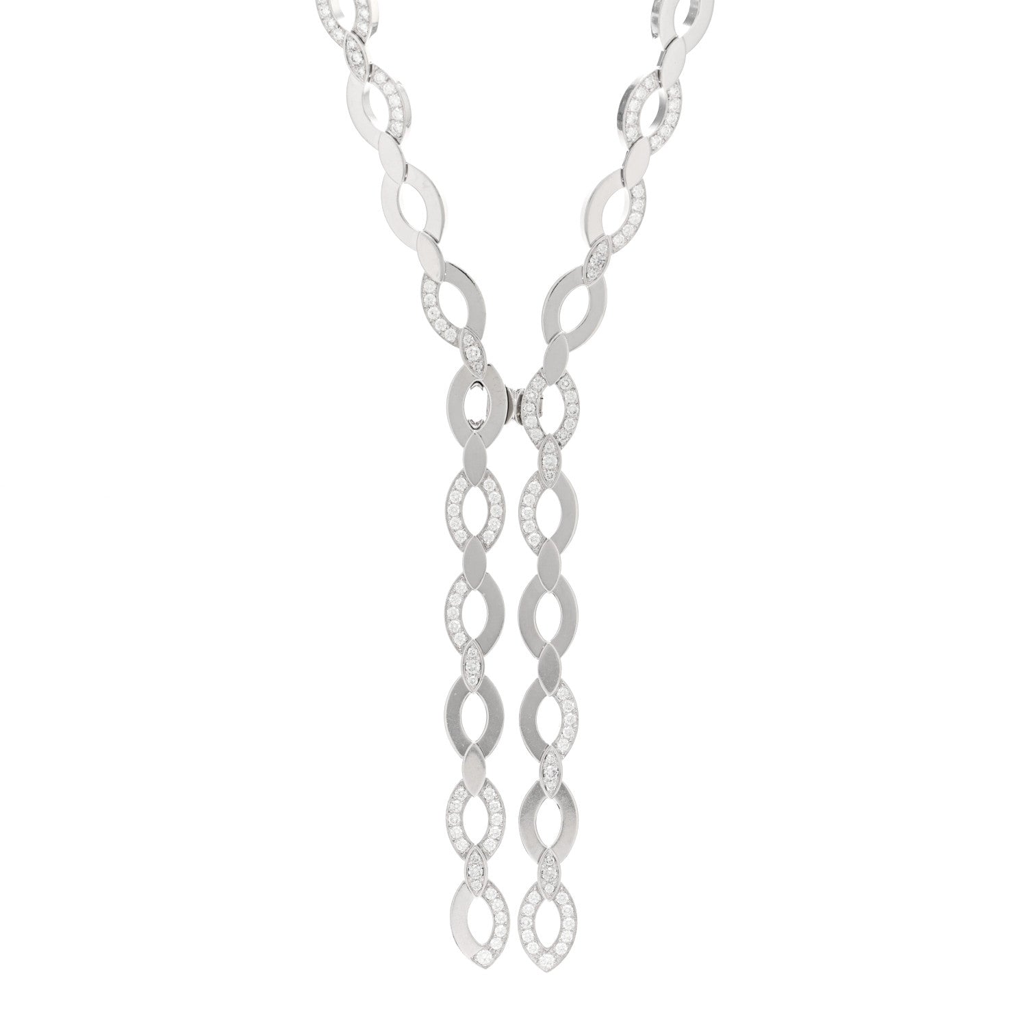 Cartier 18K White Gold Diamond Diadea Lariat Necklace 1 of 4
