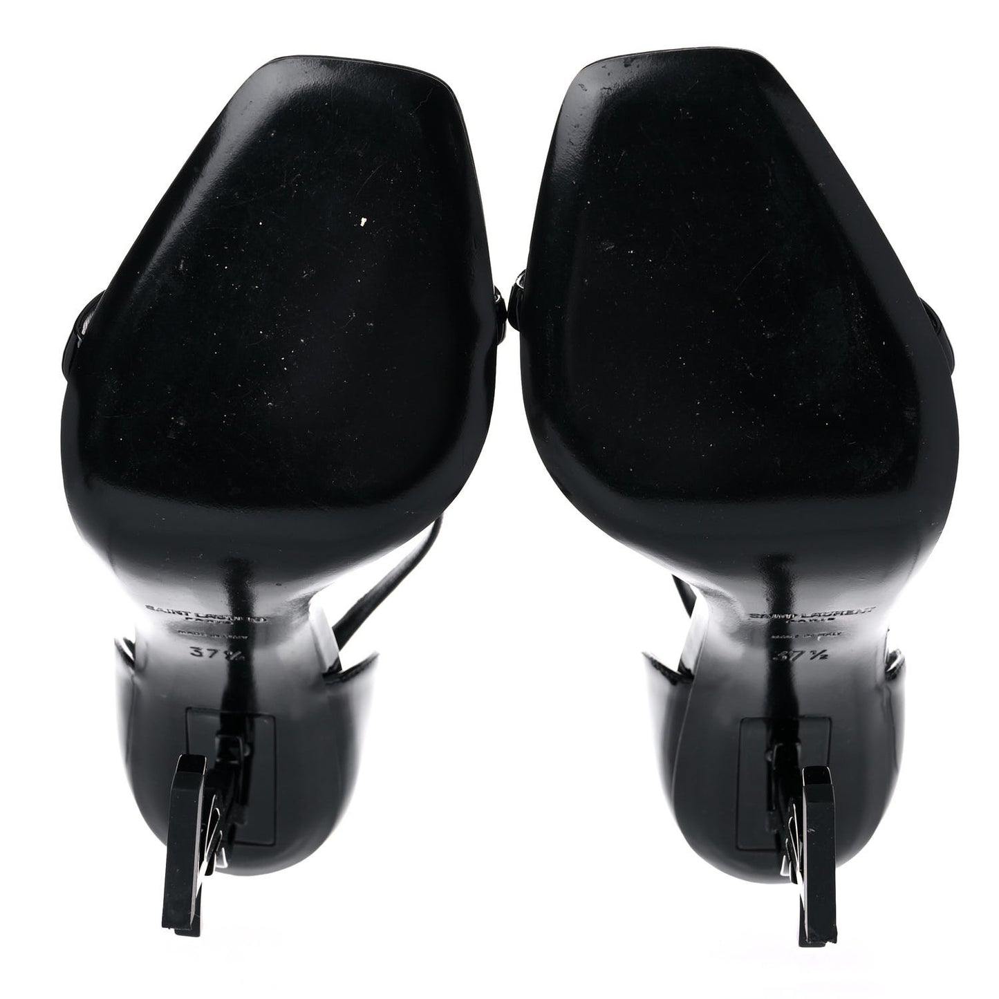 Patent Calfskin Opyum 110 Sandals 37.5 Black