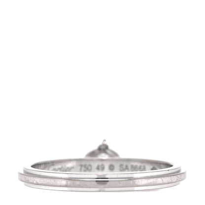 Cartier 18K White Gold Diamond D'Amour Charm Ring 49 4.75 3 of 7