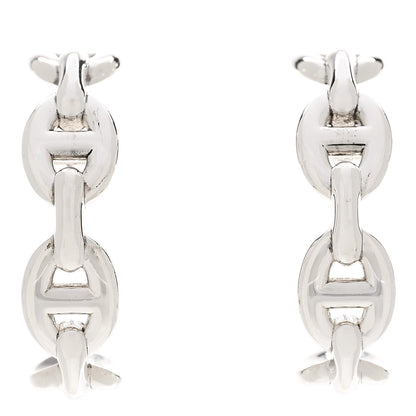 Hermes Sterling Silver Chaine D'Ancre Enchainee Climber Earrings 1 of 5
