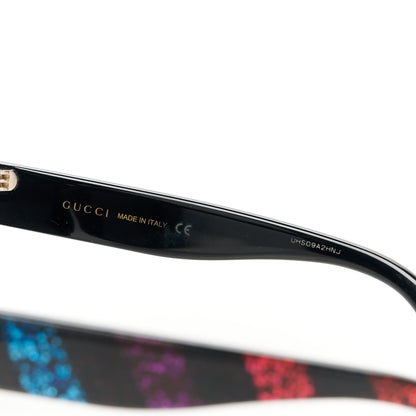 Gucci Acetate Glitter Sunglasses GG0327S Black 6 of 8