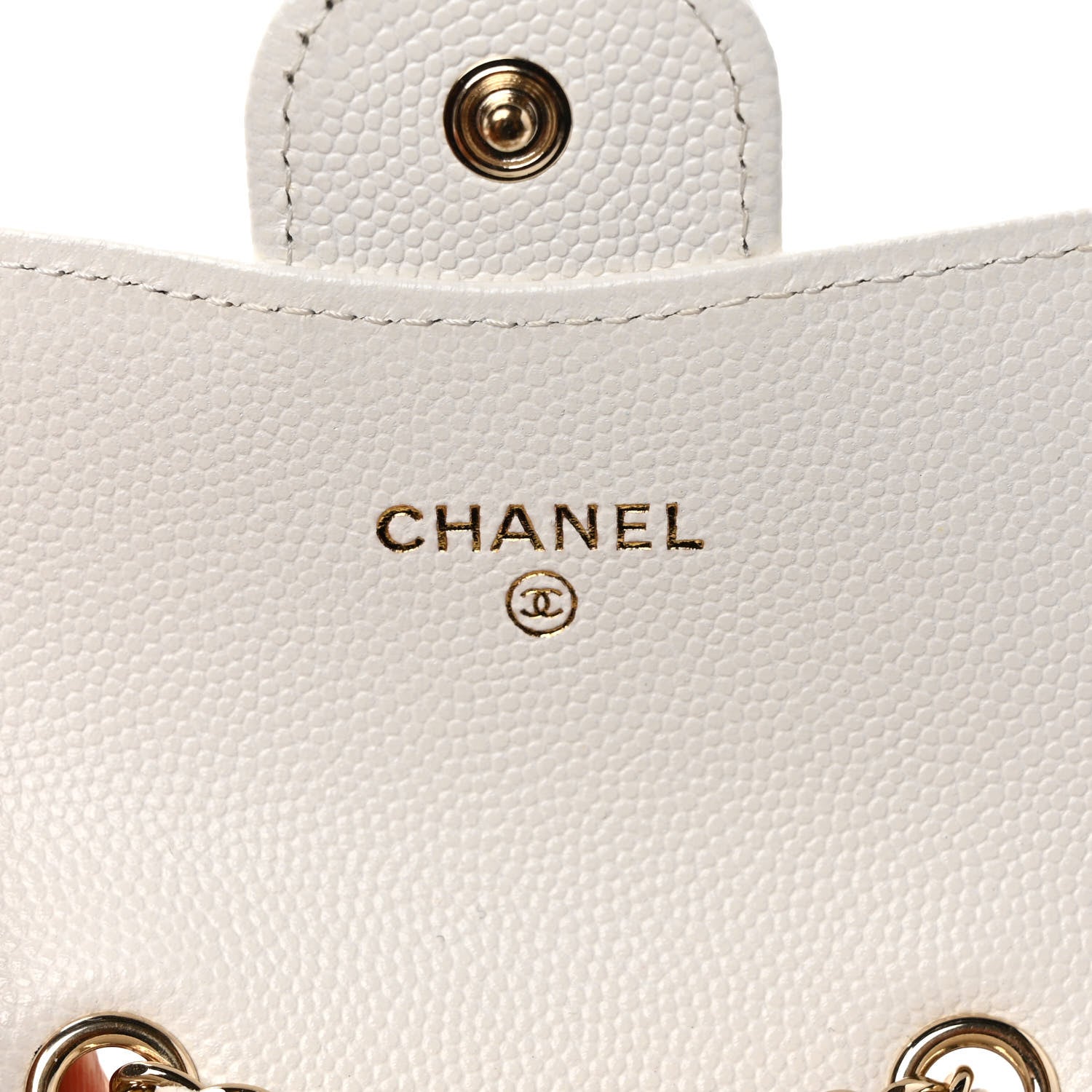 Chanel Caviar Quilted Mini Chain Belt Bag White 5 of 10