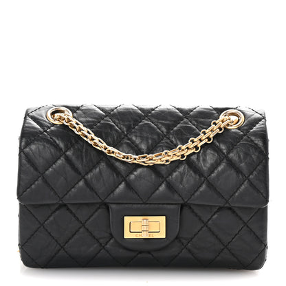 Chanel Aged Calfskin Quilted 2.55 Reissue Mini Flap Black 1 of 10