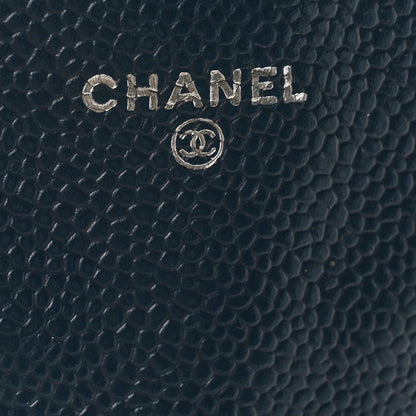 Chanel Caviar Half Moon Wallet On Chain WOC Navy 6 of 10