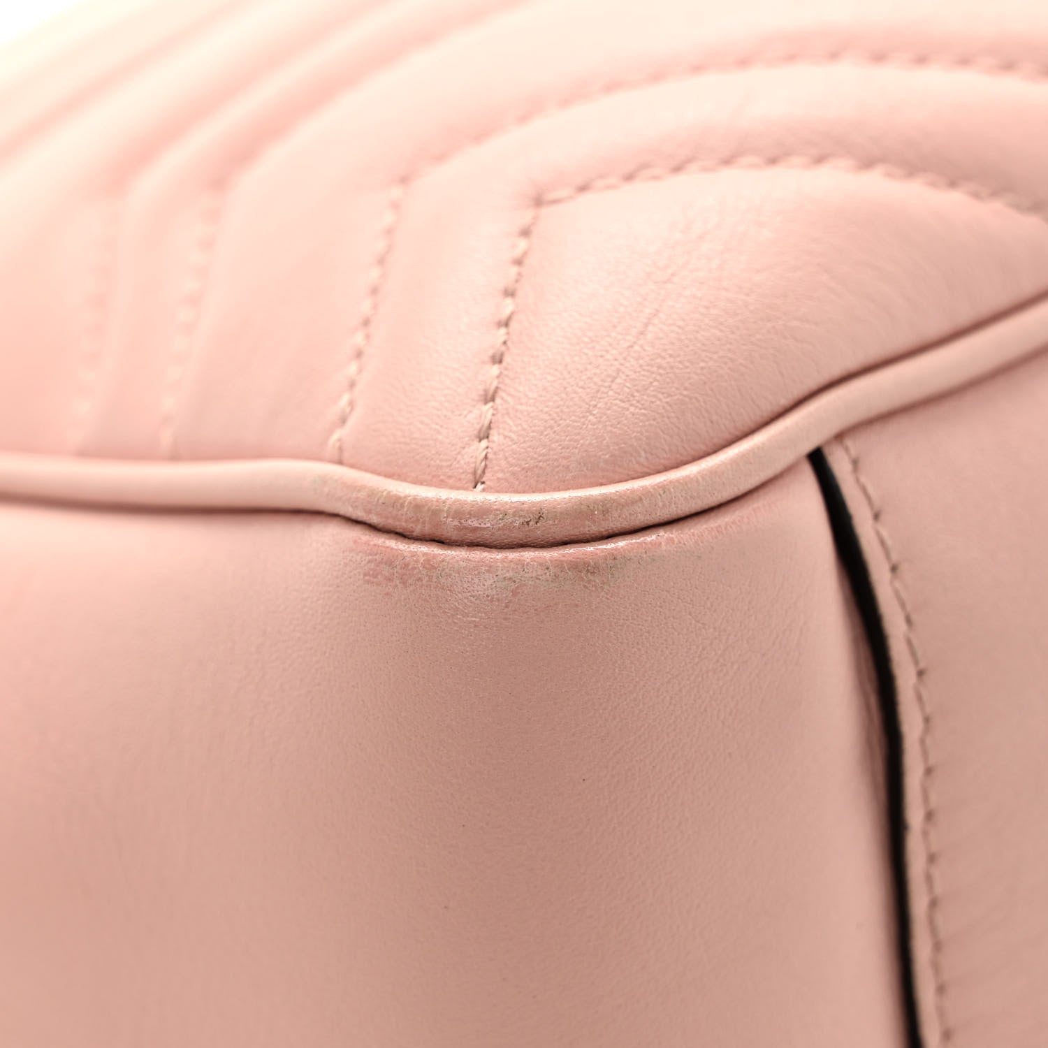 Gucci Calfskin Matelasse Medium GG Marmont Open Top Shoulder Bag Perfect Pink 16 of 16