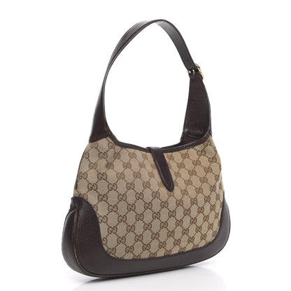 Gucci Monogram Web Jackie O Hobo Dark Brown 3 of 12