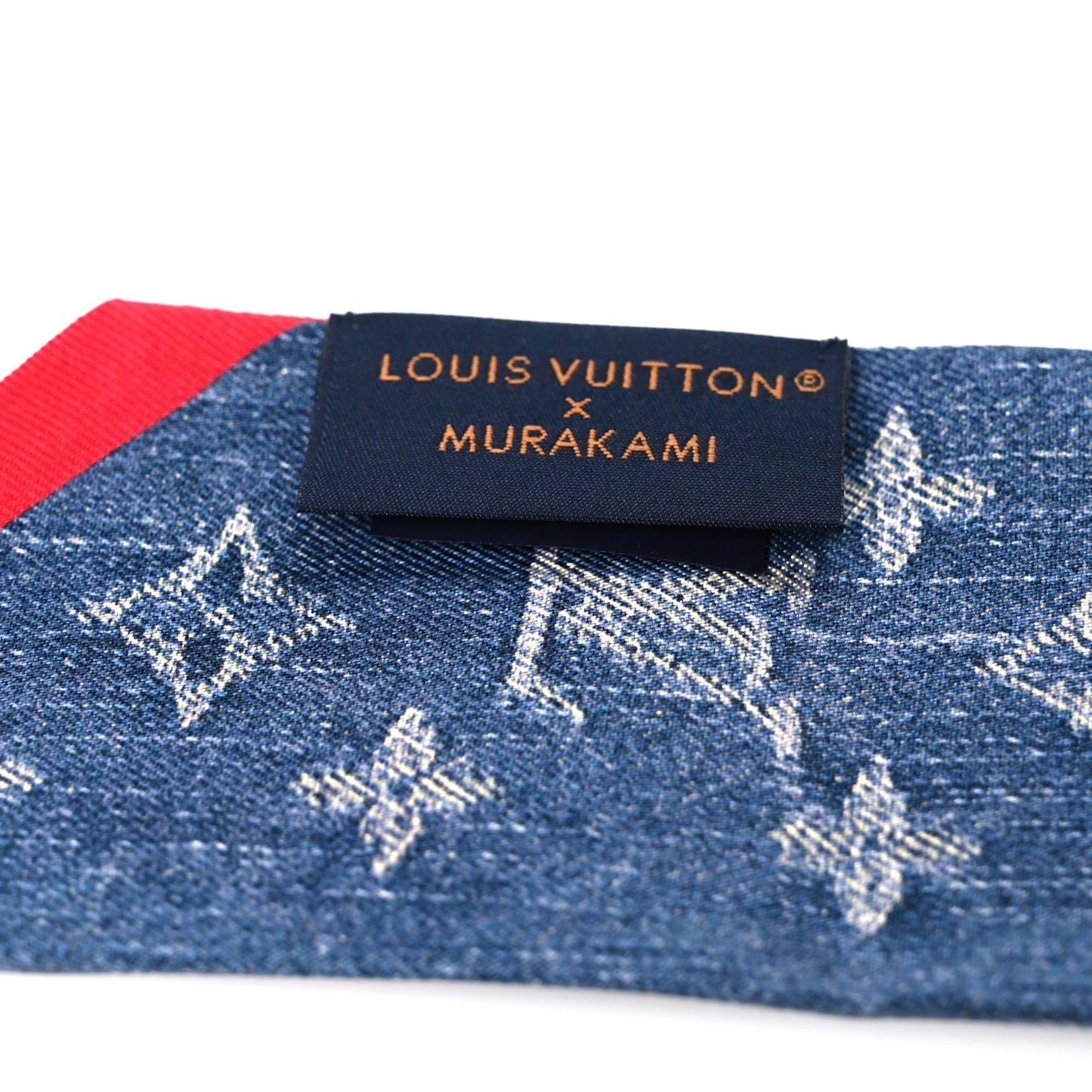 LV X TM Silk Monogram Cerises Bandeau Denim Blue