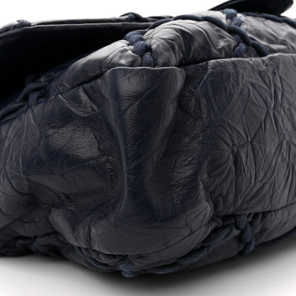 Chanel Calfskin Ultra Stitch Oversize Flap Navy 9 of 10