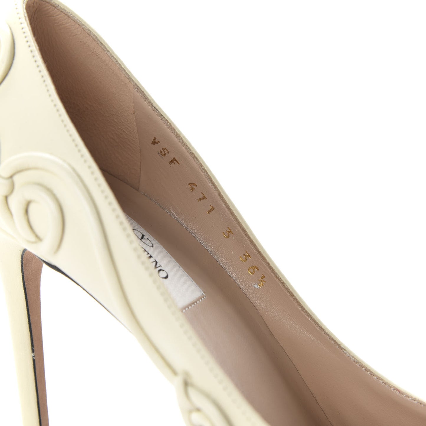Nappa Swirl Pumps 36.5 Ivory