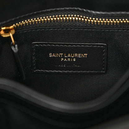 Saint Laurent Calfskin Y Quilted Monogram Toy Loulou Crossbody Bag Black 6 of 11